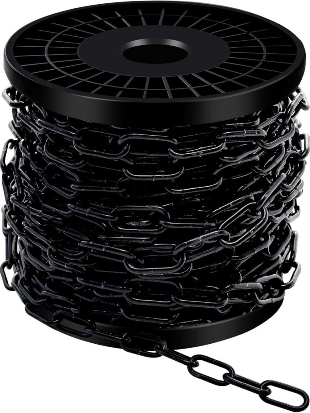 50 Ft Black Decorative Chain - 1/8" Metal Hanging Fixture for Home Decor